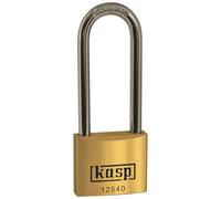 Kasp 125 Premium Brass Padlock - 40x63 Millimeters - Long Shackle