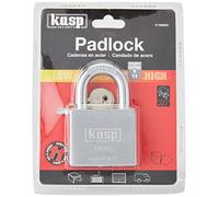 Kasp 180 K18060D Steel Lock 60 mm, Chrome, Open Shackle