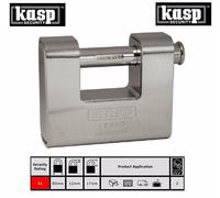 KASP 80mm HIGH Security Armoured Shutter Padlock Garage/Gate/Van Lock K17580D