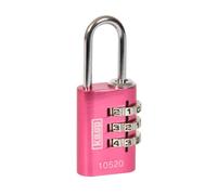 Kasp K10520PIND Aluminium Combination Padlock 20mm Pink, 20 mm W