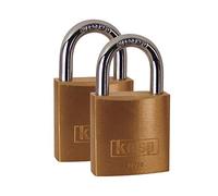 Kasp K12020D2 20 mm Brass Padlock Keyed Alike (Pack of 2)