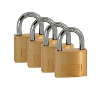 Kasp K12040D4 40 mm Brass Padlock Keyed Alike (Pack of 4)), Gold