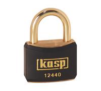 Kasp K12440BLAA1 Brass Padlock - 40mm - Brass Shackle - Black - KA...