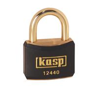 Kasp K12440BLAD Brass Padlock - 40mm - Brass Shackle - Black