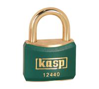 Kasp K12440GRED Brass Padlock - 40mm - Brass Shackle - Green
