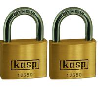 Kasp K12550 50 mm Premium Brass Padlock (Pack of 2)