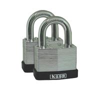 Kasp K13050D2 Laminated Steel Padlock - 50mm - Twin