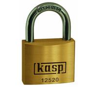 Kasp Security K12520D Premium Brass Padlock, 20 mm, Gold/Silver
