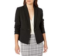 Kasper Women's Stretch Crepe One Button Blazer Jacket, Black, 18 Petite
