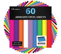 Kassa Permanent Adhesive Vinyl Sheets - Bundle of Assorted Colors (Matte & Glossy) - Adhesive Craft Outdoor Vinyl for Cutting Machines - Includes Transfer Tape