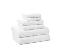 Kassatex Hammam - Towel Set, Set of 6, White, Hand: 18x28, Wash: 13x13,Bath: 30x54