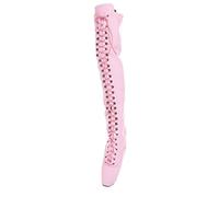 Kassiopeya Patent ballet overknee high heels black, white or pink, Pink, 9 UK