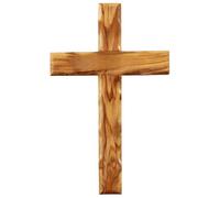 Kassis Gift Items Olive Wood Cross Simple for Hanging Wall Cross Decoration Gift for Confirmation Birth Communion Baptism (Without engraving, 16 cm)