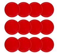 Kasteco 12 Pack 2.5 Inch Air Hockey Pucks for Small Size Table (Red, 64x4 mm)