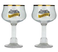 Kasteel Beer Chalice Glasses 33cl (Set of2) Official Kasteel Glass perfect for drinking Kasteel Rouge, Donker
