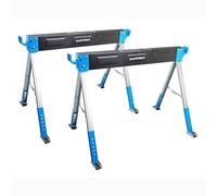KASTFORCE Folding Sawhorse Heavy Duty Adjustable Height Sawhorse Pair with Adjustable Legs 2 Pack KF3018