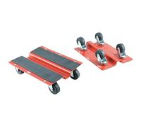 KASTFORCE KF2018 Utility Dolly Kit - Pair of 8 x 10 inch Steel Dollies - Snowmobile, Panel, Material Mover