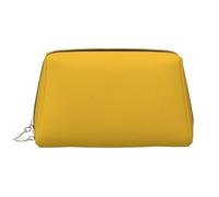 kastiong Portable Leather Makeup Bag for Women - Travel Cosmetic Organizer, Large Solid color gold Print Makeup Pouch, White, One Size, Art Deco, White, One Size, Art Deco