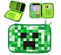 KASTWAVE Pencil Case for Boys Cute School Supplies Organizer Cool Green Pen Holder Zipper Bag Pencil Case Large Capacity School Supplies Organizer Pen Box for, Multi-Coloured, us l/Asia