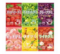 Kasugai Frutia Authentic Japanese Gummy Candy - Fruit & Soft Flavoured Gummies - Gluten Free - Individually Wrapped - Kids Favourite (Pack of 6, Assorted Flavour (Individual Flavour Per Pack))