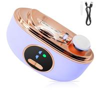 KASURE 2-in-1 Electric Nail Clipper, Nail Trimmer Nail Polisher, Baby Nail File Electric with LED Light & 3 Speeds - Safe, Safe Quiet Nail Clippers for Baby Elderly Seniors Weak Hands(Purple)