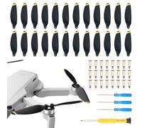 KASURE 24 Pcs Propeller Compatible with DJI Mini 4K, Mini 2, Mini SE, Mini 2 SE, 4726FM Replacement Hard Plastic Drone Blades, No Rubber Tips, Including Screws and Screwdriver(Black)