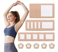 KASURE Castor Oil Pack Wrap, 20Pcs Highly Absorbent Anti-Leakage Castor Oil Patches, 4 Sizes of Self-Adhesive Castor Oil Pack Wrap Organic Cotton, for Waist, Abdomen and Thighs(Oil Not Included)