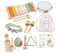 KASURE Kids Musical Instruments, Wooden Percussion Instruments Set for Baby