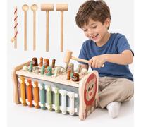 KASURE Montessori Toys for 1 Year Old Boys, Wooden Hammering Pounding Toys