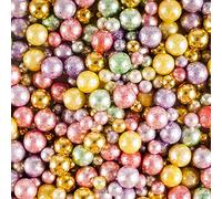 Kasvan Pastel Pearl Sugar sprinkles - Edible Candy Pearls 130g/4.58 Oz, Mix Size Cake Candy, Decorate Cakes, Cookies, Ice Cream (Pastel)