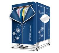 KASYDoFF Heated Clothes Airer,1500W-1.7 Meters Heated Clothes Airer with Cover and 12 Hangers, 2-Tier Foldable Electric Airer Clothes Dryer,Clothes Dryer with 240 Mins Timer for Indoor, Apartment