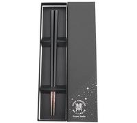 Kasyou Studio URUSHI KENKO Chopsticks ( Black 8.9 Inch/22.5 cm ) Made in Japan (Dishwasher Compatible) Luxury Chopsticks Reusable Japanese Style Gift Set baguettes japonaises japanische essstäbchen