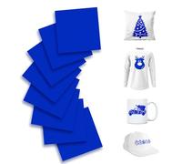 KASYU Infusible Ink Transfer Sheets for Cricut Mug Press artsupplies,Solid Blue Infusible Ink for Sublimation,8Pcs 12x11.8Inch Infused Ink Sublimation