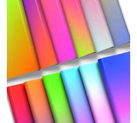 KASYU Smart Matless Transfer Sheets-12 Sheets 12" x 11.8" Gradient Pattern Sublimation Transfer Paper for Cricut EasyPress, Silhouette Cameo, DIY T-Shirts Mugs Tote Bags Pillowcase