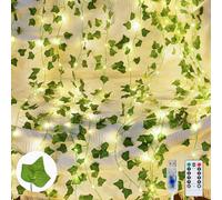 KASZOO Vines with Fairy Lights for Bedroom - 200 LED Ivy Curtain Wall Vines for Wedding, Party, Dorm, Indoor & Outdoor Use, 6.5ft x 6.5ft
