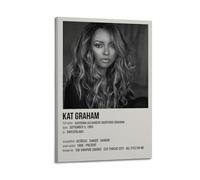 Kat Graham Poster Wall Art Aesthetic Cover Poster Design Painting for Living Room Bed Room 12x18inch(30x45cm) Frame-style