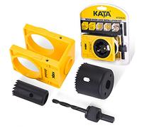 KATA 1-3/8" - 1-3/4" Door Lock Installation Kit for Wooden Doors with Guide Template,Door Lock Hole Saw,Carbon Steel