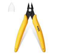 KATA 5 Inch Micro Wire Cutter, Precision Mini Flush Cutters and Clean Cut Pliers for Electronics, Model, Jewelry, Model Kits, Yellow