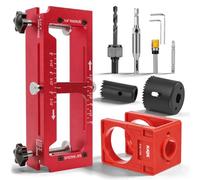 KATA Door Hinge Mortise Jig & Door Lock Installation Kit for 2.5"-5" Length