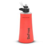Katadyn BeFree AC 1L Soft Water Filter Bottle - Red, Ultralight & Collapsible Flask, First-of-Its-Kind Activated Carbon Filter Improves Taste & Odors, Ideal for Hiking, Travel, Sports & Emergencies
