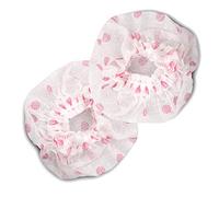 Katai 125 Pack Disposable Microphone Cover in Dotted Pink - Non-Woven Protective Windscreen Handheld Mic Cap for Recording Room, KTV, News Gathering and Karaoke