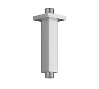 KATAIS Shower Arm with Flange, 4 inch Ceiling Mounted Straight Shower Head Arm, Square Design, Brushed Nickel