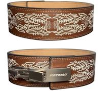 Katamu Bronco USPA & IPL Approved Lever Belt - Premium 10mm and 13mm Leather Powerlifting Belt for Men and Women, Steel Lever Buckle, 4 Inch Back Support for Deadlifts