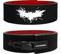 Katamu Premium Leather Lever Weightlifting Belt - Secure Steel Lever, Powerlifting Support for Deadlifts, Squats & Heavy Lifts - Be A Hero (Vengeance, X-Large)