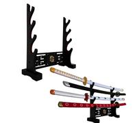 katana holder samurai sword display stand Rack Wand Wakizashi Velvet Padded zoro sword Cosplay Demon Slayer Weapon Display Stand 4 Tier