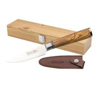 Katana Saya 9cm Paring Knife, 67-Layer VG-10 Damascus Stainless Steel, Olive Wood Handle, Silver