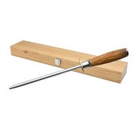 Katana Saya Olive Wood 20cm Diamond Knife Sharpening Rod, Natural Olive Wood Handle, Knife Sharpener, Honing Rod
