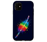 Katana Splash Art - Japanese Sabres Design Samurai Art Case for iPhone 11