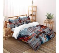 Katana Temple Bedding Set 3D Design Gothic Themes Duvet Cover Set Chic Breathable Comforter Cover for Boys&Girls with Pillowcase Double（200x200cm）