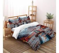 Katana Temple Bedding Set 3D Digital Printing Gothic Themes Duvet Cover Set Chic Breathable Comforter Cover Universal for All Seasons with Pillow Super King（260x220cm）